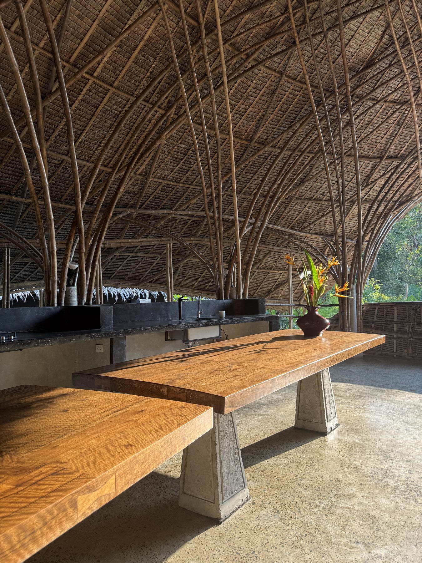 Living space with warm minimal-luxury interiors at House Formo, El Nido